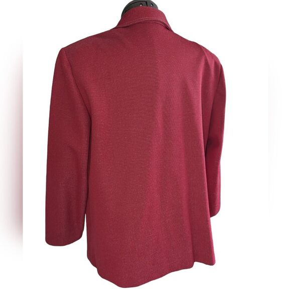 Vintage KoKo Knits of California red jacket with white stitching - Picture 5 of 6